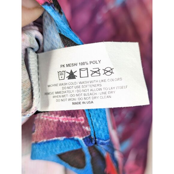INKnBURN Womens Watercolor Sports Dress Size S Activewear Racerback Multicolor - Picture 3 of 6